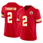 Choea KC.Chiefs #2 Tyquan Thornton Player Red Limited Vapor F.U.S.E. Home Game Stitched Jerseys