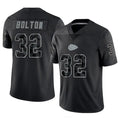 Choea KC.Chiefs #32 Nick Bolton Player Black RFLCTV Limited Stitched Jerseys