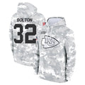 Choea KC.Chiefs #32 Nick Bolton Player Salute to Service Hoodies Stitched Jerseys