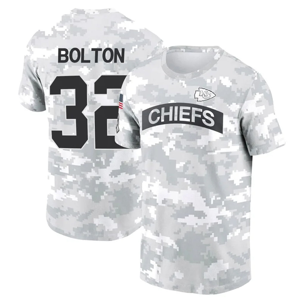 Choea KC.Chiefs #32 Nick Bolton Player Salute to Service Hoodies & T-Shirts Stitched Jerseys