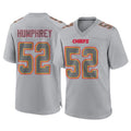 Choea KC.Chiefs #52 Creed Humphrey Player Gray Atmosphere Fashion Game Stitched Jerseys