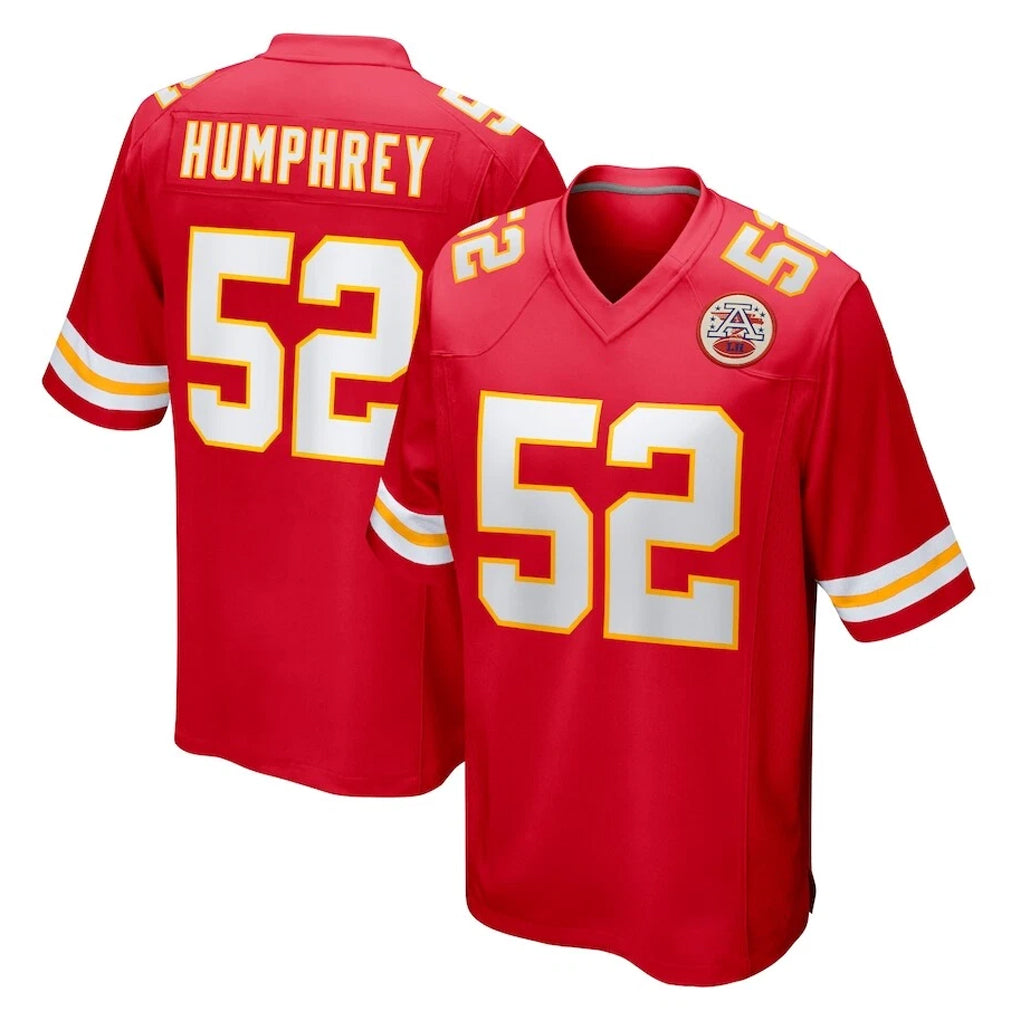 Choea KC.Chiefs #52 Creed Humphrey Player Red Home Game Stitched Jerseys