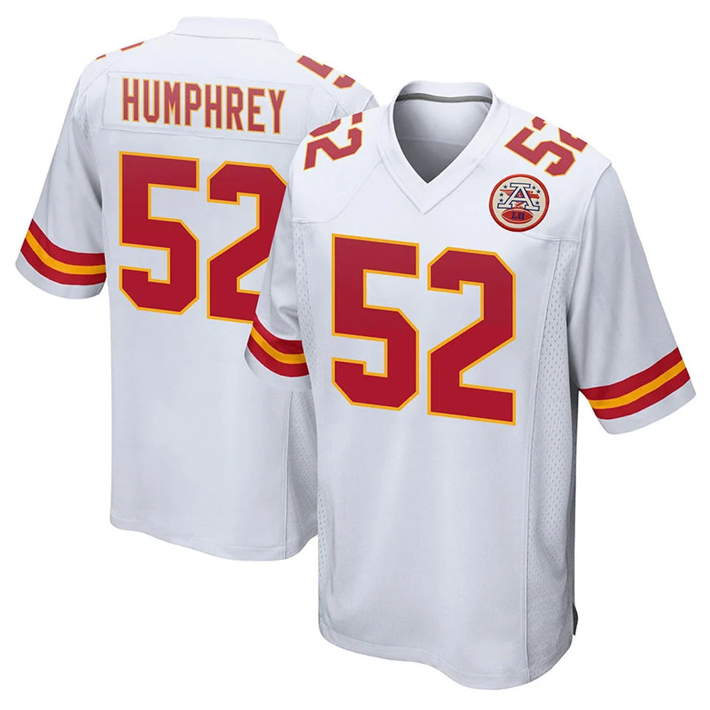 Choea KC.Chiefs #52 Creed Humphrey Player White Home Game Stitched Jerseys