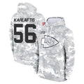 Choea KC.Chiefs #56 George Karlaftis Player Arctic Camo Salute to Service Hoodies Limited Game Stitched Jerseys