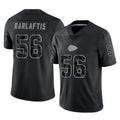 Choea KC.Chiefs #56 George Karlaftis Player Black Limited Reflective Game Stitched Jerseys
