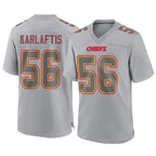 Choea KC.Chiefs #56 George Karlaftis Player Gray Atmosphere Fashion Game Stitched Jerseys
