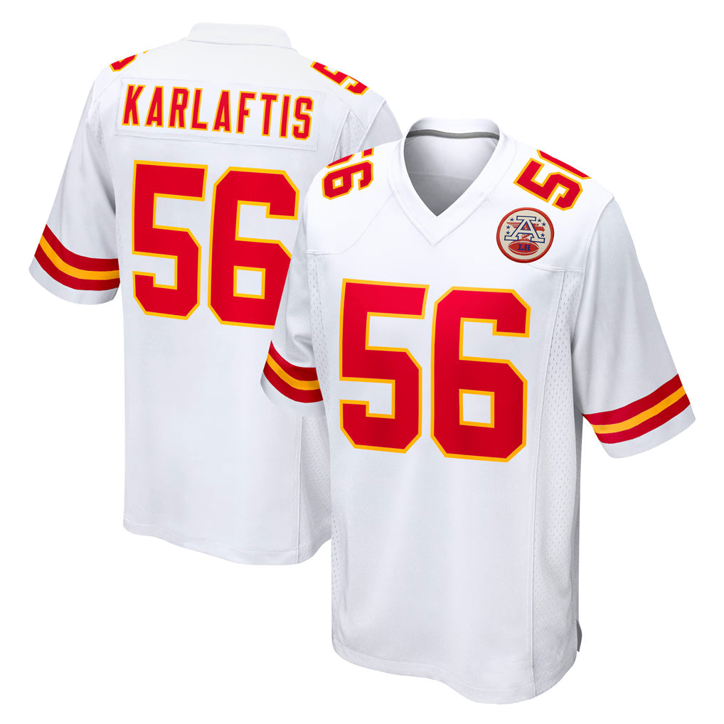 Choea KC.Chiefs #56 George Karlaftis Player White Home Game Stitched Jerseys