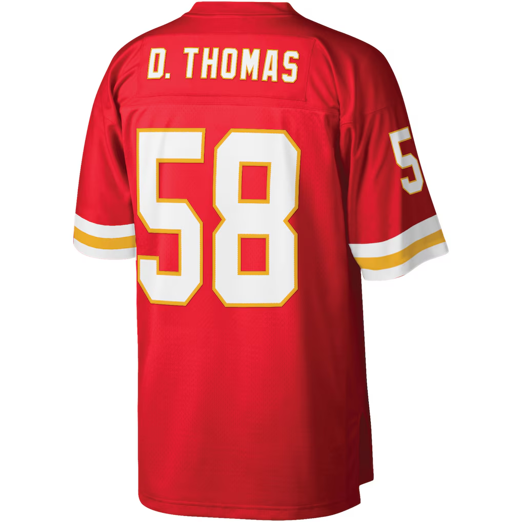 Choea KC.Chiefs #58 Derrick Thomas Mitchell & Ness Red Legacy Replica Jersey