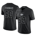 Choea KC.Chiefs #58 Derrick Thomas Player Black Limited Reflective Game Stitched Jerseys