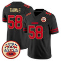 Choea KC.Chiefs #58 Derrick Thomas Player Black Limited Vapor F.U.S.E. Home Game Stitched Jerseys