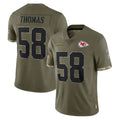 Choea KC.Chiefs #58 Derrick Thomas Player Olive Salute To Service Limited Stitched Jerseys