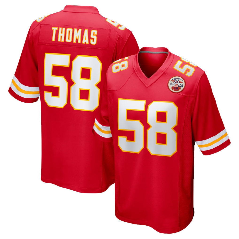 Choea KC.Chiefs #58 Derrick Thomas Player Red Home Game Stitched Jerseys