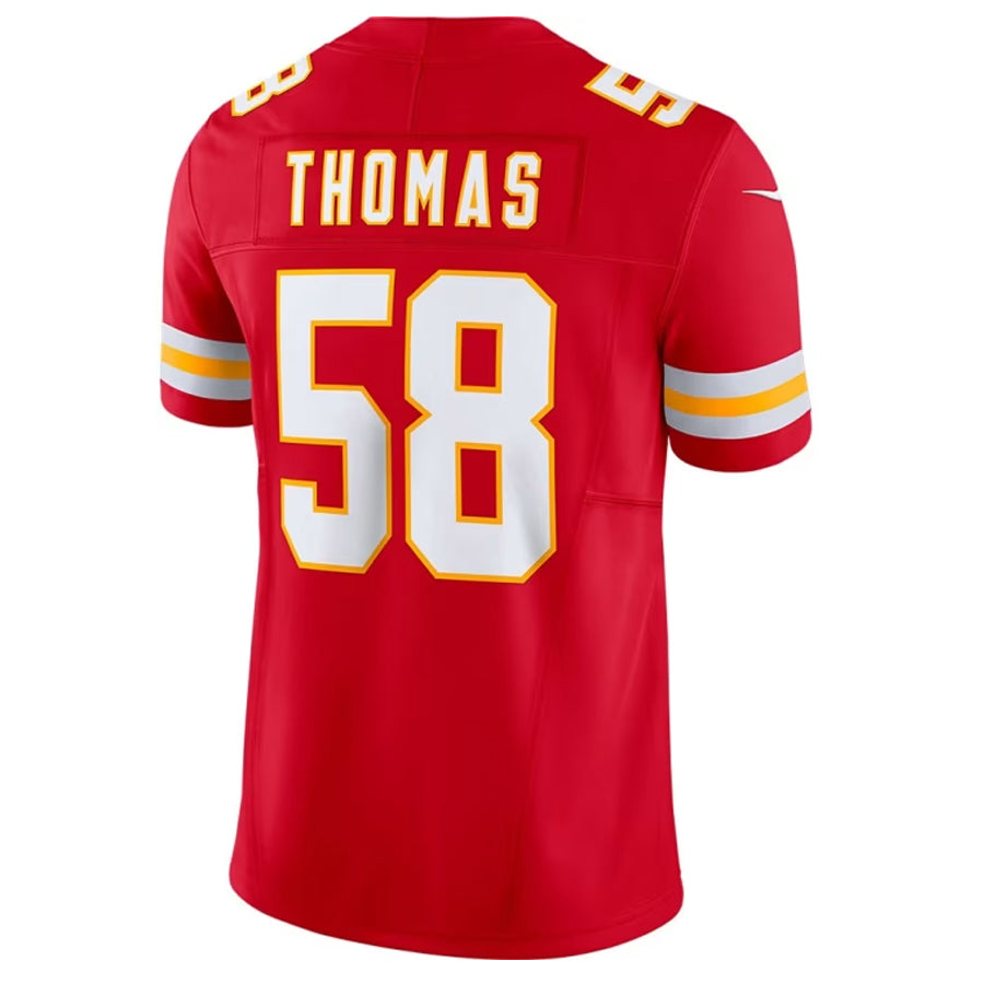 Choea KC.Chiefs #58 Derrick Thomas Player Red Vapor F.U.S.E. Limited Stitched Jerseys