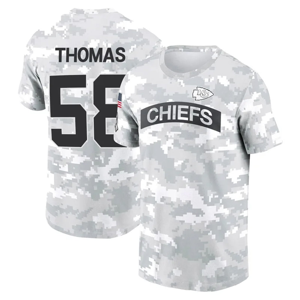 Choea KC.Chiefs #58 Derrick Thomas Player Salute to Service Hoodies & T-Shirts Stitched Jerseys