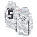 Choea KC.Chiefs #5 Mansoor Delane Player Arctic Camo Salute to Service Hoodies Limited Game Stitched Jerseys