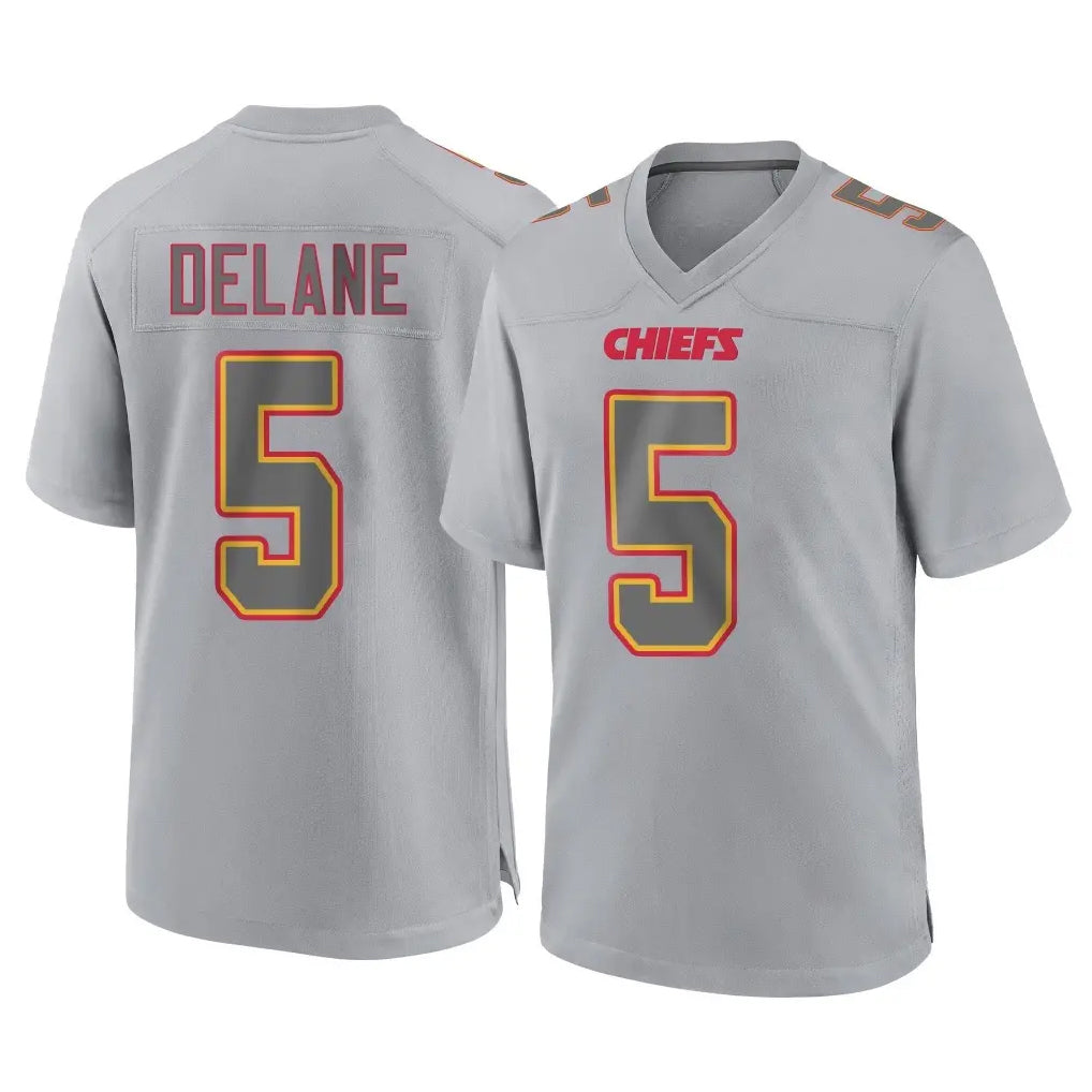 Choea KC.Chiefs #5 Mansoor Delane Player Gray Atmosphere Fashion Game Stitched Jerseys