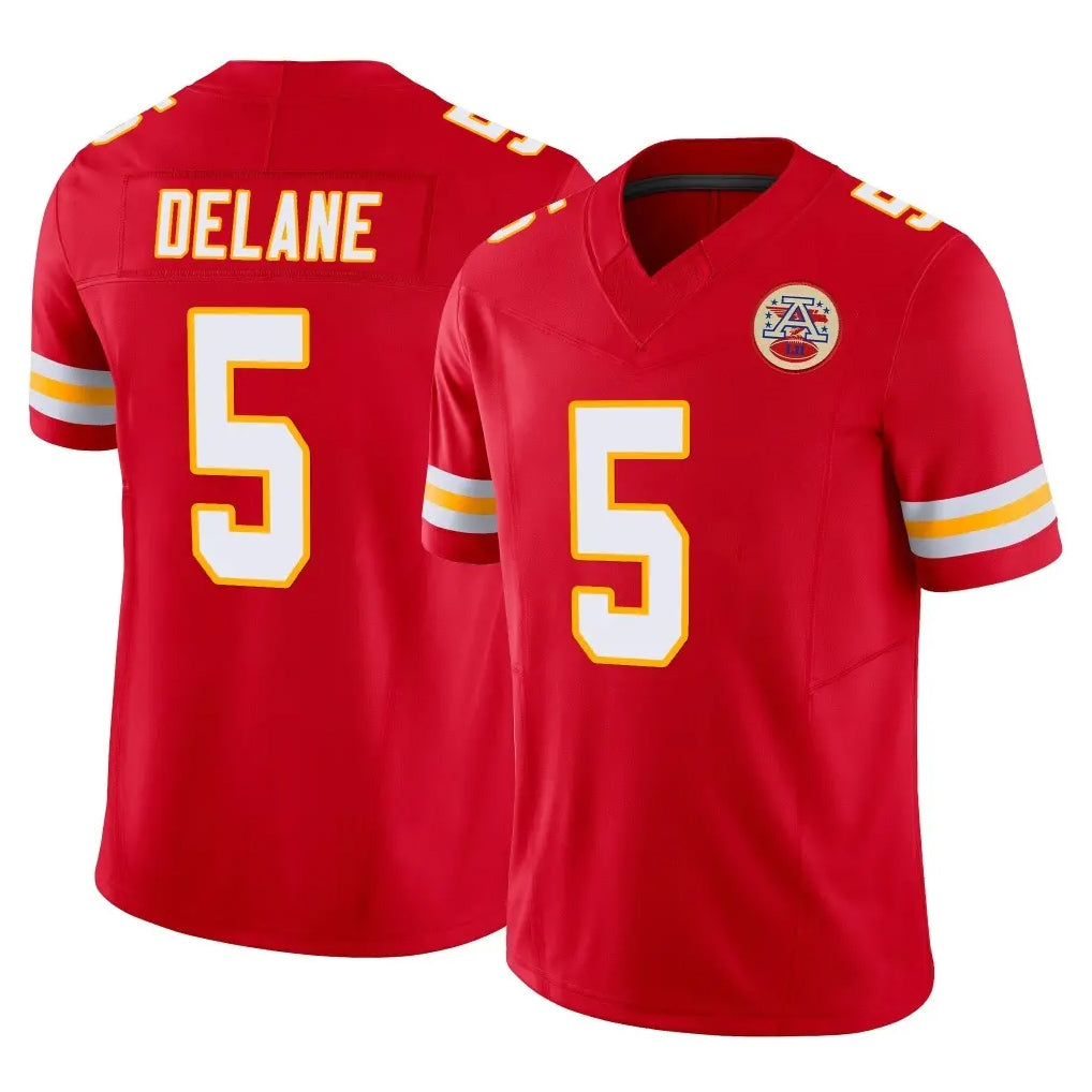 Choea KC.Chiefs #5 Mansoor Delane Player Red Limited Vapor F.U.S.E. Home Game Stitched Jerseys