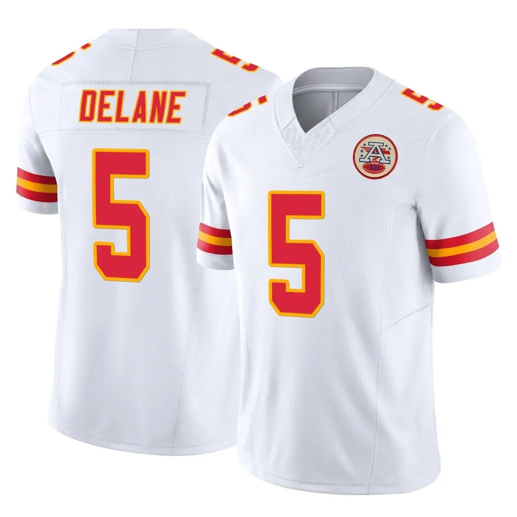 Choea KC.Chiefs #5 Mansoor Delane Player White Limited Vapor F.U.S.E. Home Game Stitched Jerseys