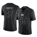 Choea KC.Chiefs #65 Trey Smith Player Black Limited Reflective Game Stitched Jerseys