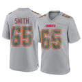 Choea KC.Chiefs #65 Trey Smith Player Gray Atmosphere Fashion Game Stitched Jerseys