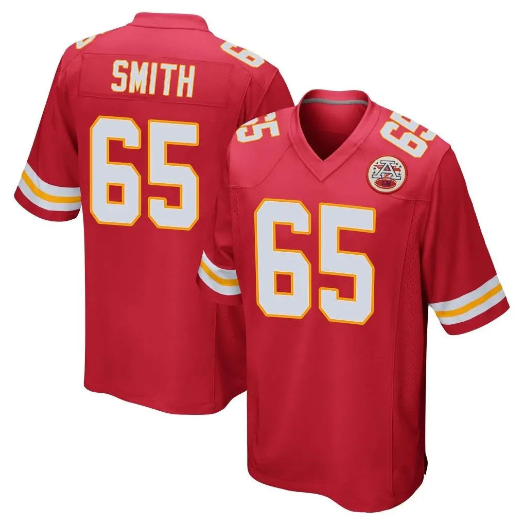 Choea KC.Chiefs #65 Trey Smith Player Red Home Game Stitched Jerseys