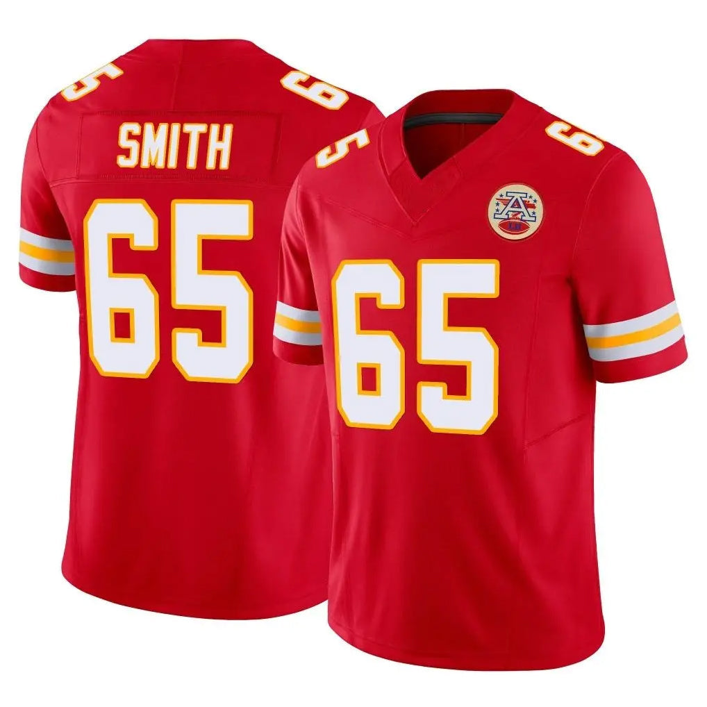Choea KC.Chiefs #65 Trey Smith Player Red Limited Vapor F.U.S.E. Home Game Stitched Jerseys