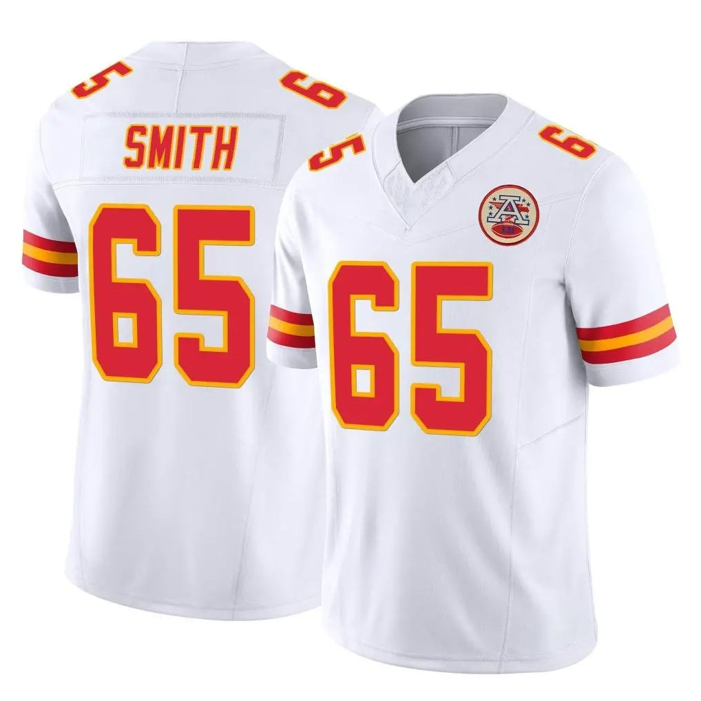 Choea KC.Chiefs #65 Trey Smith Player White Limited Vapor F.U.S.E. Home Game Stitched Jerseys