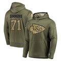 Choea KC.Chiefs #71 Josh Simmons Player Olive Salute to Service Pullover Hoodies Home Game Stitched Jerseys
