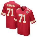 Choea KC.Chiefs #71 Josh Simmons Player Red Home Game Stitched Jerseys