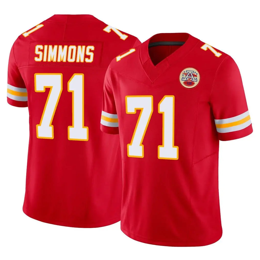 Choea KC.Chiefs #71 Josh Simmons Player Red Limited Vapor F.U.S.E. Home Game Stitched Jerseys