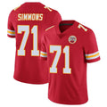 Choea KC.Chiefs #71 Josh Simmons Player Red Limited Vapor Untouchable Home Game Stitched Jerseys