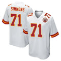 Choea KC.Chiefs #71 Josh Simmons Player White Home Game Stitched Jerseys