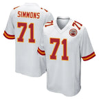 Choea KC.Chiefs #71 Josh Simmons Player White Home Game Stitched Jerseys