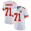 Choea KC.Chiefs #71 Josh Simmons Player White Limited Vapor Untouchable Home Game Stitched Jerseys
