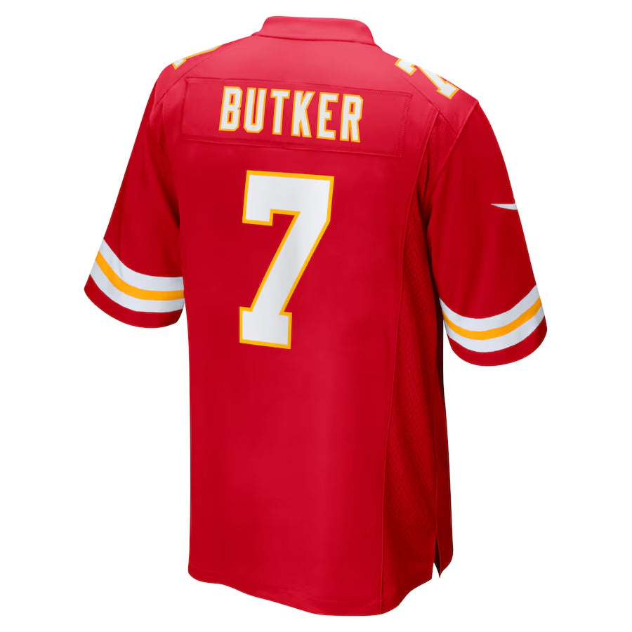 Choea KC.Chiefs #7 Harrison Butker Player Red Home Game Stitched Jerseys