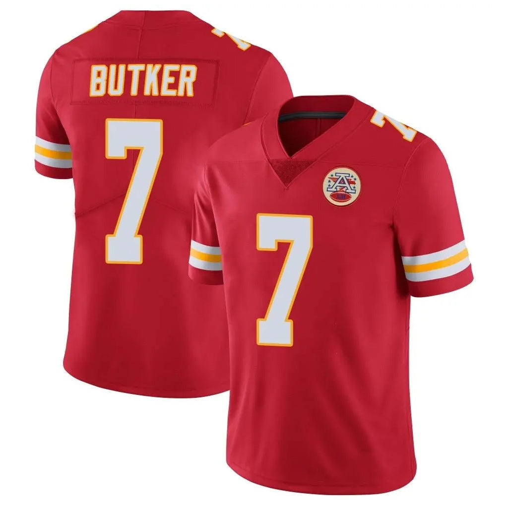 Choea KC.Chiefs #7 Harrison Butker Player Red Limited Vapor Untouchable Home Game Stitched Jerseys