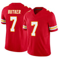 Choea KC.Chiefs #7 Harrison Butker Player Red Vapor F.U.S.E. Limited Stitched Jerseys