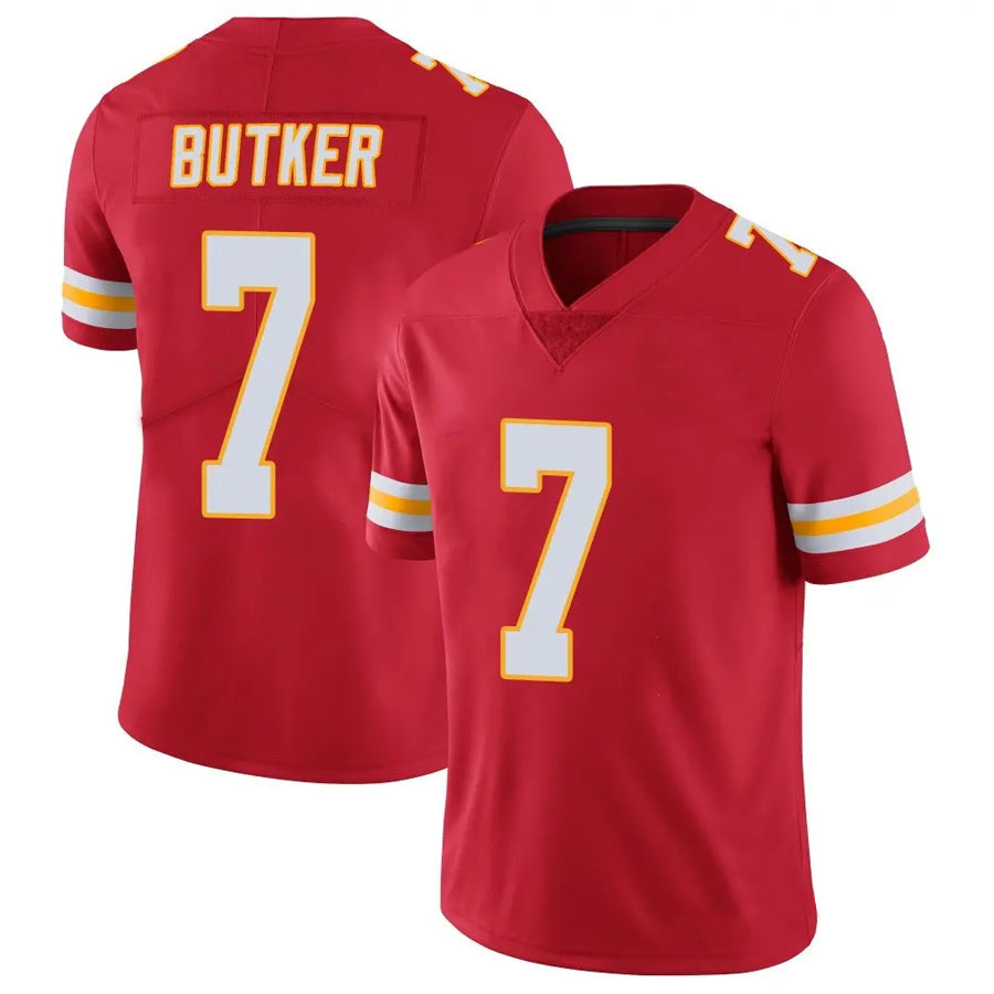 Choea KC.Chiefs #7 Harrison Butker Player Red Vapor Limited Stitched Jerseys