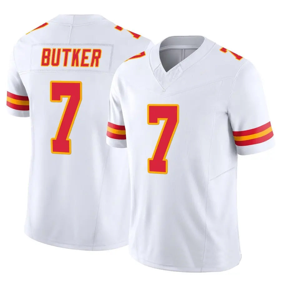 Choea KC.Chiefs #7 Harrison Butker Player White Vapor F.U.S.E. Limited Stitched Jerseys