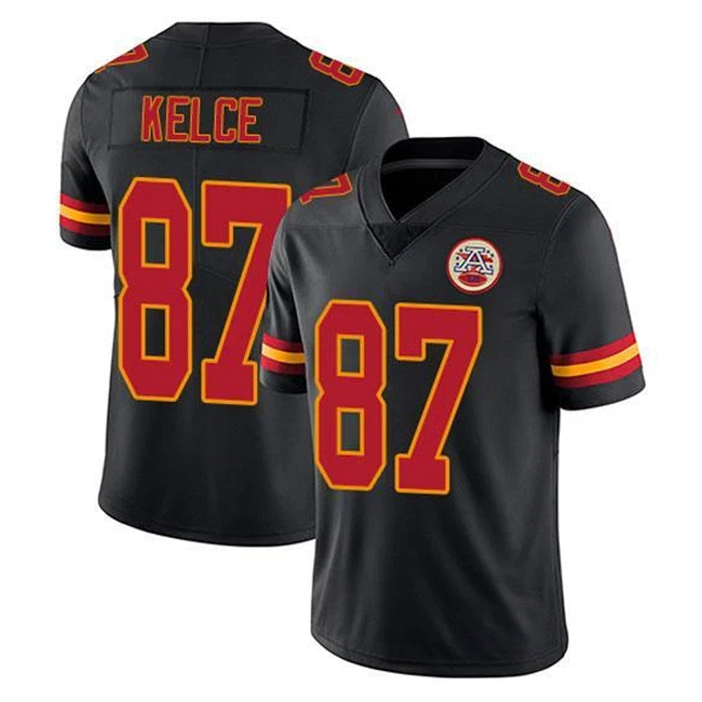 Choea KC.Chiefs #87 Travis Kelce Player Black Limited Vapor Untouchable Home Game Stitched Jerseys