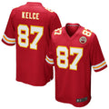 Choea KC.Chiefs #87 Travis Kelce Player Red Team Color Game Stitched Jerseys