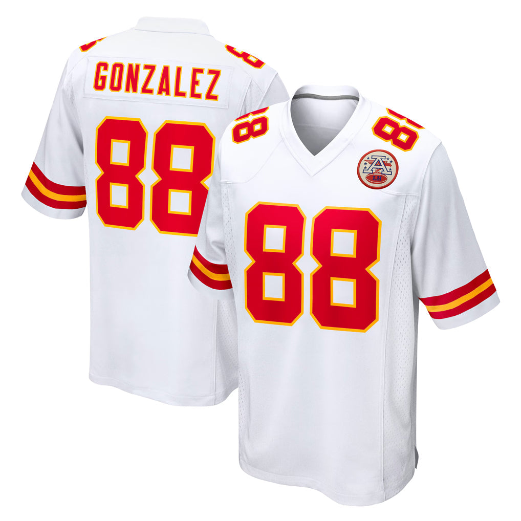 Choea KC.Chiefs #88 Tony Gonzalez Player White Home Game Stitched Jerseys