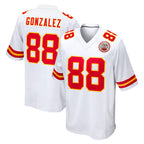 Choea KC.Chiefs #88 Tony Gonzalez Player White Home Game Stitched Jerseys