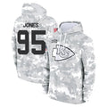 Choea KC.Chiefs #95 Chris Jones Player Arctic Camo Salute to Service Hoodies Stitched Jerseys