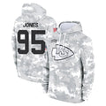 Choea KC.Chiefs #95 Chris Jones Player Arctic Camo Salute to Service Hoodies Limited Game Stitched Jerseys