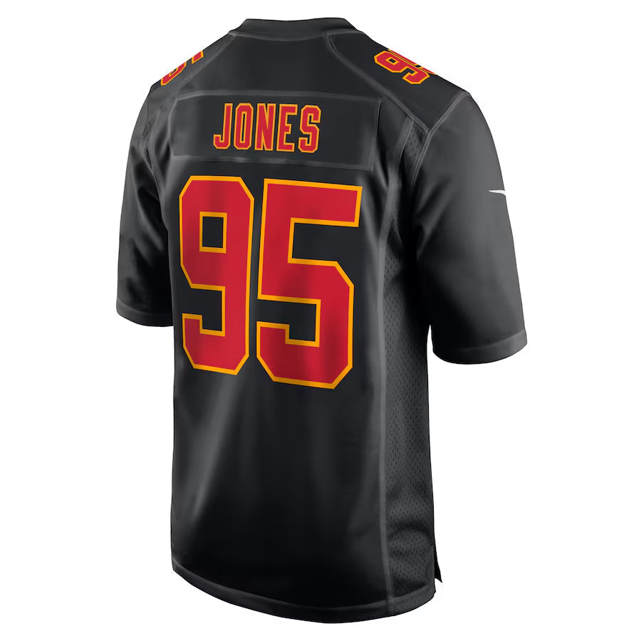 Choea KC.Chiefs #95 Chris Jones Player Black Fashion Game Stitched Jerseys