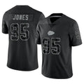Choea KC.Chiefs #95 Chris Jones Player Black RFLCTV Limited Stitched Jerseys