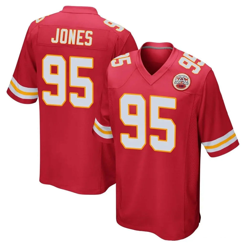 Choea KC.Chiefs #95 Chris Jones Player Red Home Game Stitched Jerseys