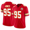 Choea KC.Chiefs #95 Chris Jones Player Red Limited Vapor F.U.S.E. Home Game Stitched Jerseys