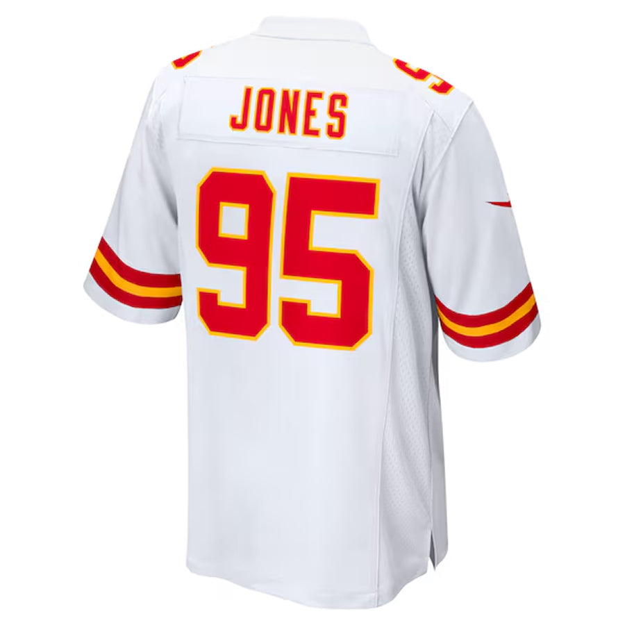 Choea KC.Chiefs #95 Chris Jones Player White Home Game Stitched Jerseys